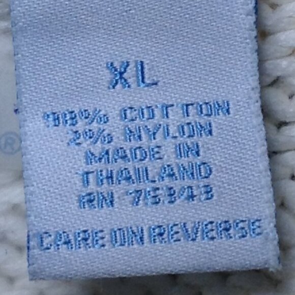 Frost Brand (Faherty) XL Cotton Sweater, Cabincore, Y2K, Gen Z, Valley Girl Chic - Picture 5 of 5